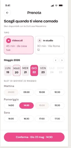 Prenota Happy Diet in grafica rosa